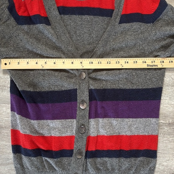 LOULOU Women's Colorblock Cardigan Sz L - Picture 4 of 8